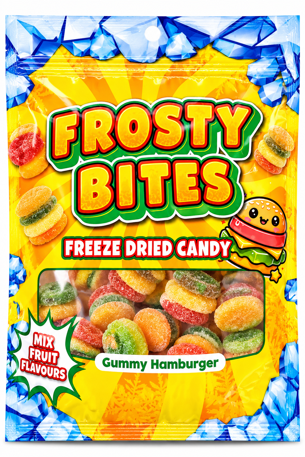 Frosty Bites Freeze Dried Candy Gummy Hamburger