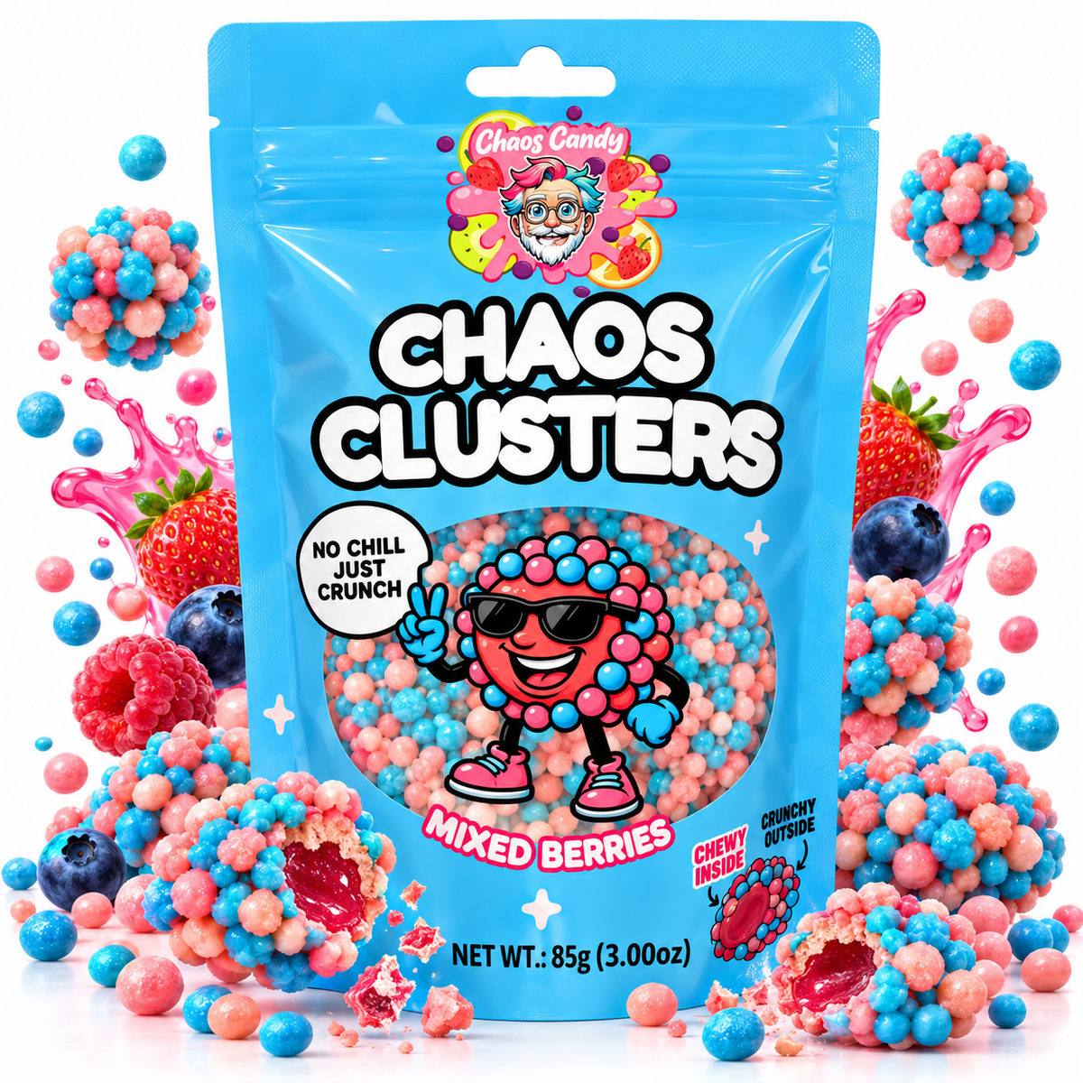 Chaos Clusters Mixed Berries