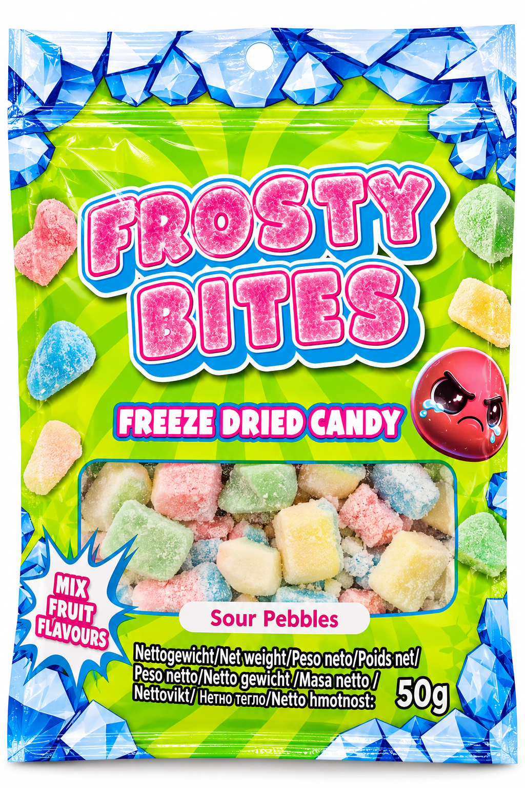 Frosty Bites Freeze Dried Candy Sour Pebbles 50g