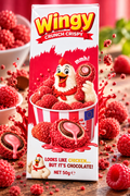 Wingy Crunch Crispy 50g Strawberry Chocolate