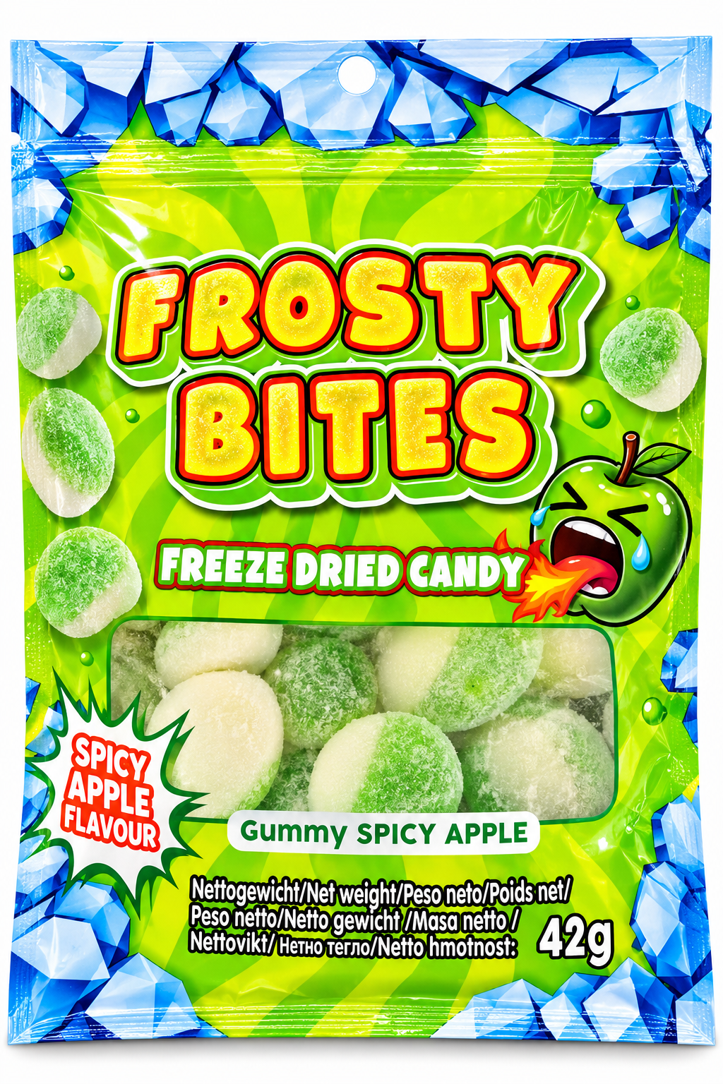 Frosty Bites Freeze Dried Candy Gummy Spicy Apple