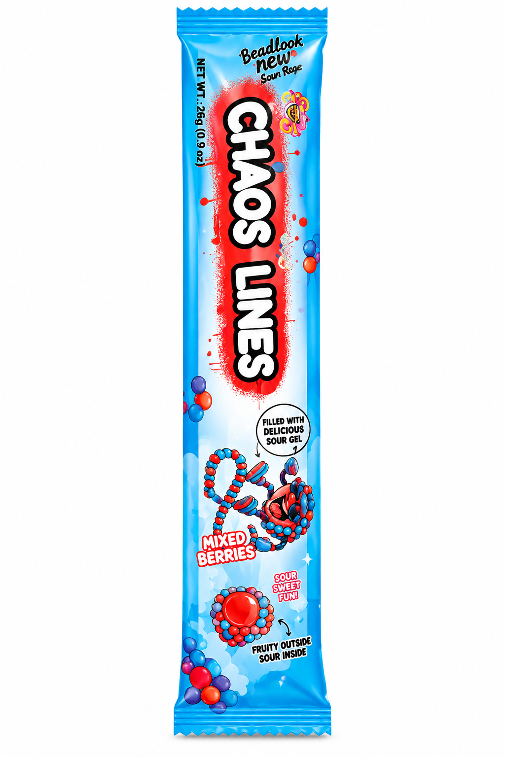 Chaos Candy Chaos Lines Mixed Berries 26g