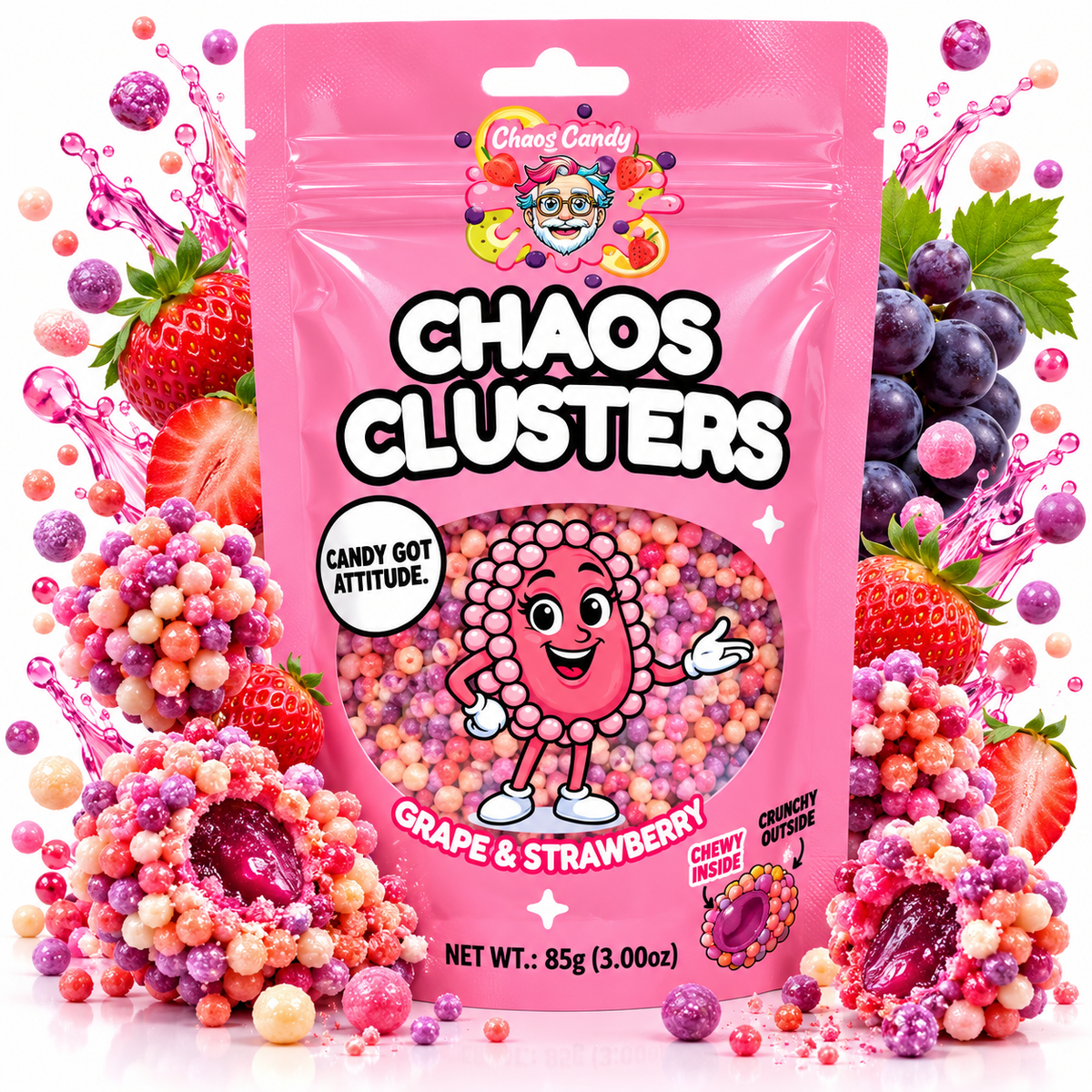 Chaos Clusters Grape Strawberry