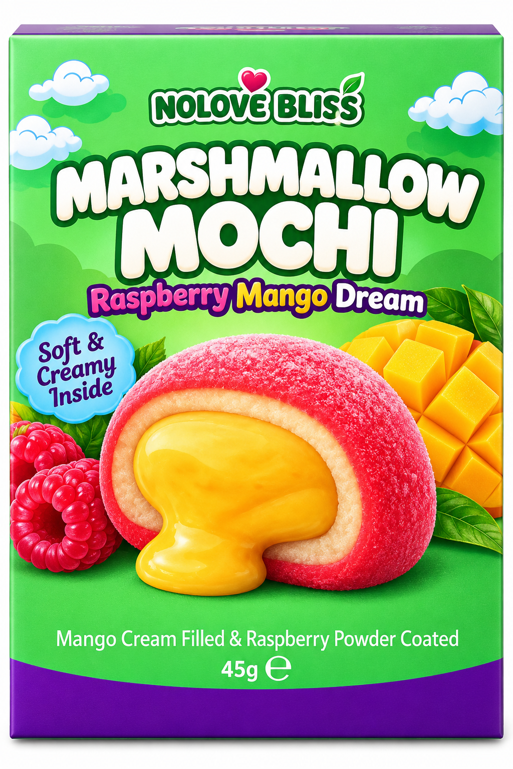 NOLOVE BLISS Marshmallow MOCHI Rasperry Mango Dream 45g