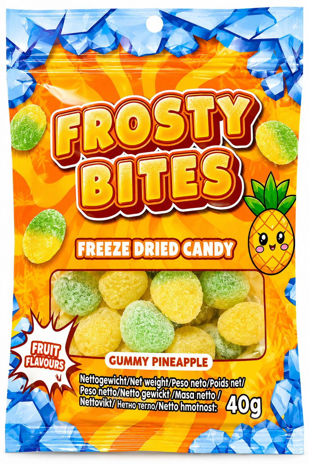Frosty Bites Freeze Dried Candy Gummy Pineapple
