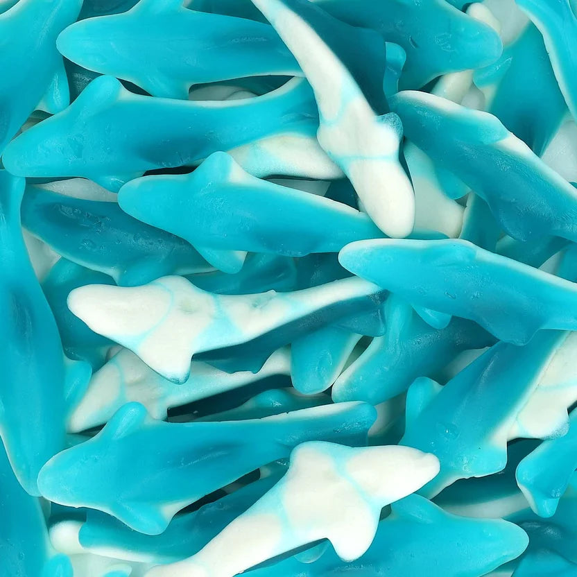 Trolli Haifische – Fruchtgummi mit Schaumzucker